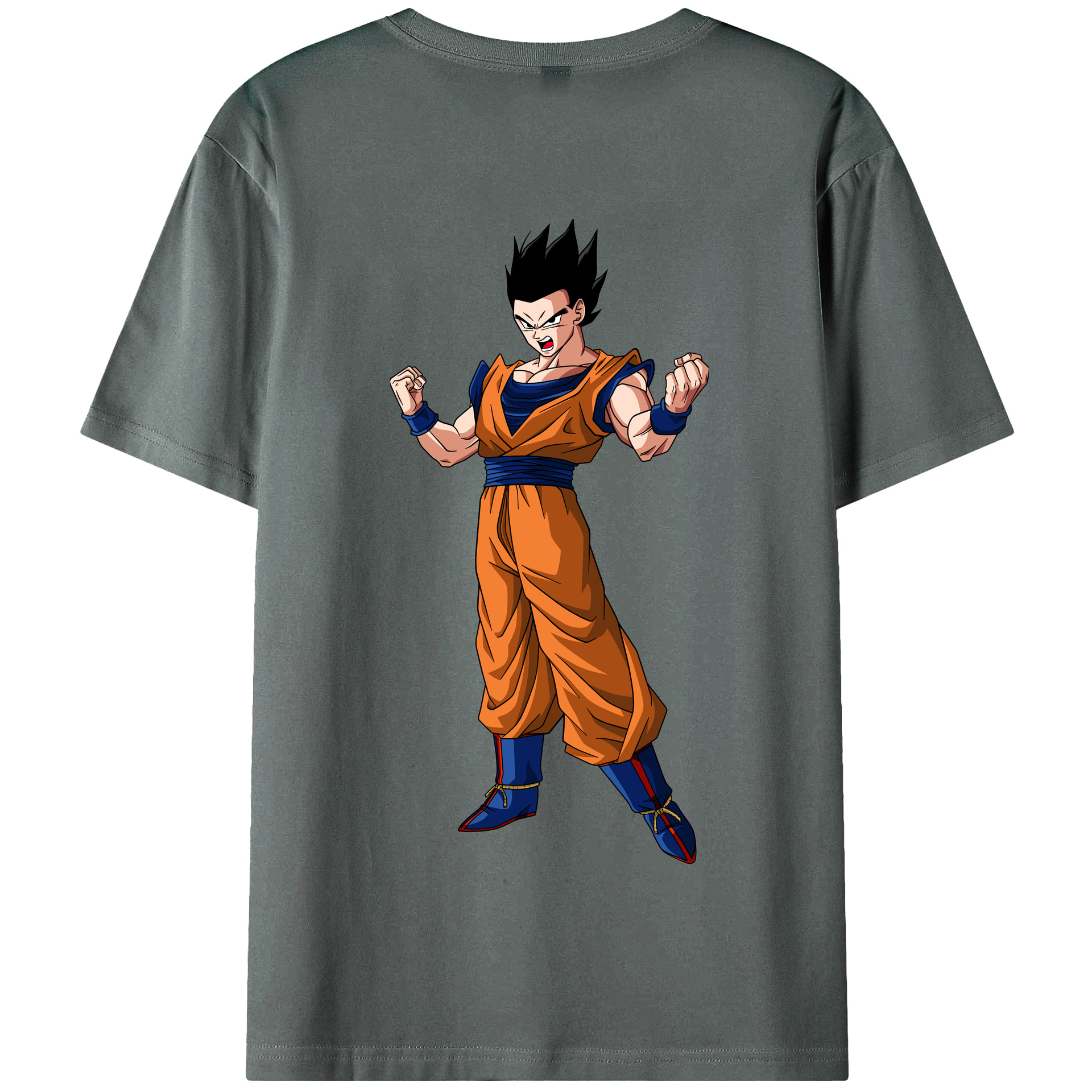 （画像用） ドラゴンボール 孫 悟飯（そんごはん）DRAGON BALL Son Gohan 綿100％半袖Tシャツ（背面プリント）